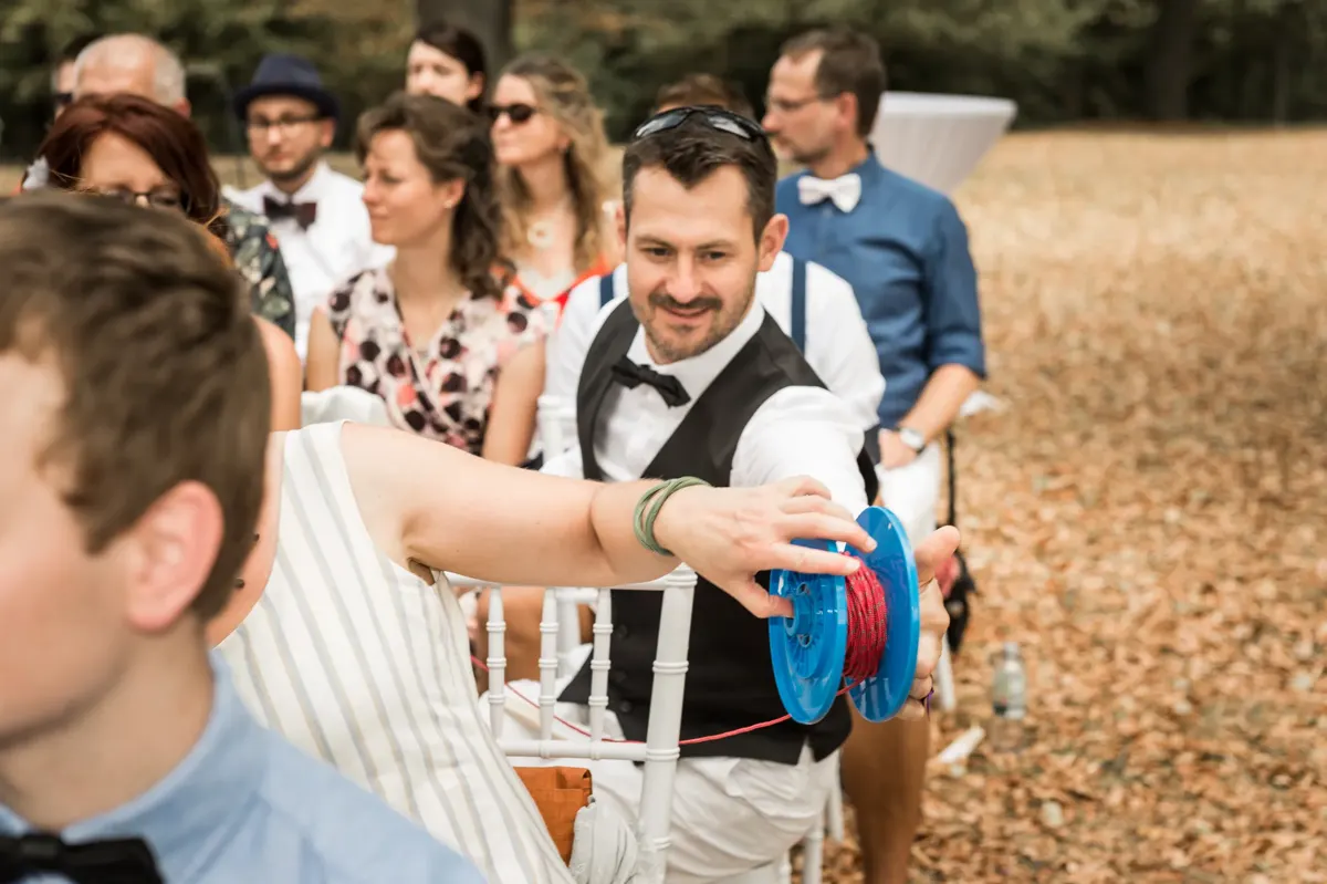 Gäste bei der Zeremonie – Hochzeit Theresa & David im Fürstenlager Bensheim